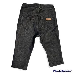 Wheat black denim stretchy pants